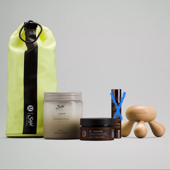 lululemon athletica Other - Lululemon x Saje Recovery Kit - Bath Soak, Body Butter, Massag er, Storage Bag